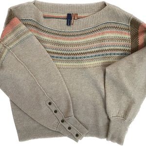 Gorgeous Anthropologie Pilcro 100% Cashmere tan sweater. Worn once. Lovely!